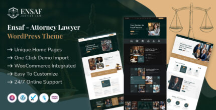 Ensaf - Attorney Lawyer WordPress Theme